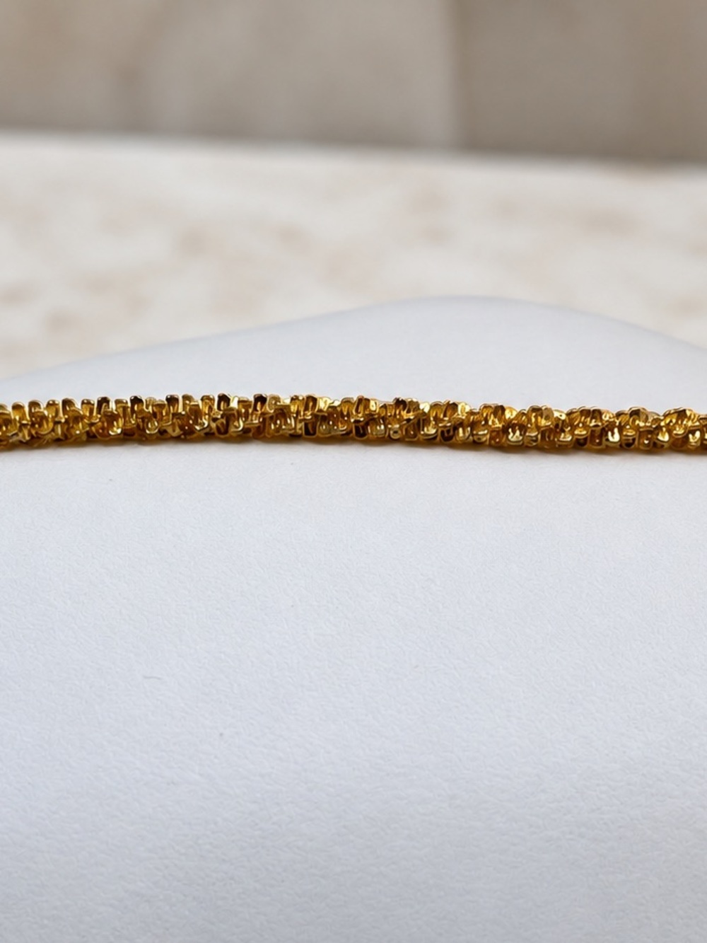 14k Plated Gold-Tone Sparkling Chain Necklace – 16”
